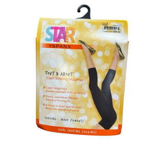 Women’s Spanx STAR Small Tout & About Black Cropped Shaping Leggings NWT